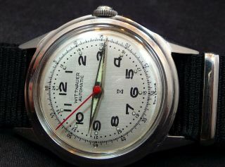 Military Vintage 1960s Longines Wittnauer Automatic S - Steel Watch Service 11arb