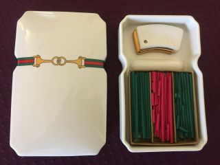 Vintage Gucci Porcelain Case With Incense Burner And Incense Sticks