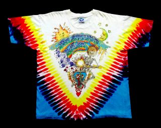 Grateful Dead Shirt T Shirt Vintage 1992 Summer Tour Skeleton Band Tie Dye Gd Xl