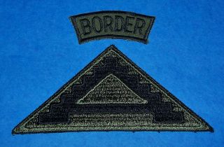 Rare Cold War German Made Subdued 7th Army Patch,  Border Tab