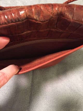 Vintage Brighton Handbag Croc Leather And Woven Design Unusual,  Unique and Rare 6