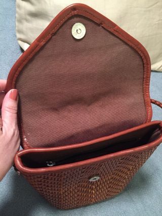 Vintage Brighton Handbag Croc Leather And Woven Design Unusual,  Unique and Rare 8