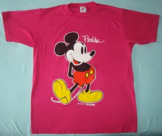 80s Vtg Mickey Mouse T Shirt Mens Large L Sherry Disney Soft Jerzees Velva Sheen