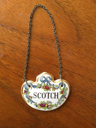 3 Vintage Coalport Bone China Scotch,  Brandy & Sherry Decanter Labels