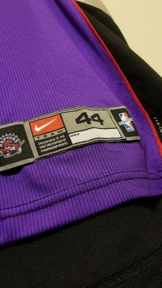 RARE 44 Large Vintage Nike Dri - Fit Vince Carter Toronto Raptors Authentic Jersey 8