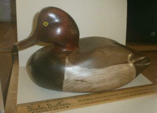 Wooden Decoy Duck By Tom Taber Signed