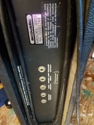 Vintage Acoustic Model 220 Bass head Amplifier Made In USA 5