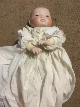 Antique Grace Putman 18” Bye Lo Baby Doll Bisque Head & Hands.  Cloth Body
