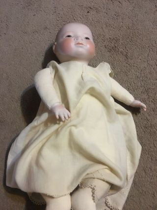 Antique Grace Putman 18” Bye Lo Baby Doll Bisque Head & Hands.  Cloth Body 2