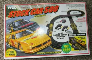 Vintage Tyco Stock Car 500 Electric Slot Car Racing Full Complete Set,  Box 1993 8