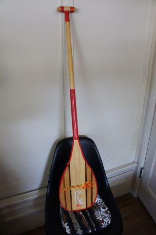 Vintage Hawaiian Style Canoe Club Outrigger Wood Paddle 47 X 9 Local Motion Case