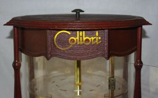 Vintage Round Colibri Lighters Rotating Display Case Lighted Storage Cabinet 5