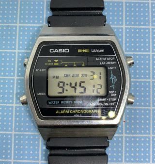 Vintage 1980s Casio Marlin Alarm Chrono Mod 108 W - 250 Japan Digital Watch