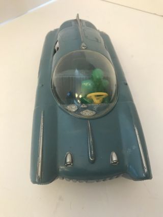 Vintage Marx Futuristic Streamline Blue Plastic Friction Space Car 1950’s
