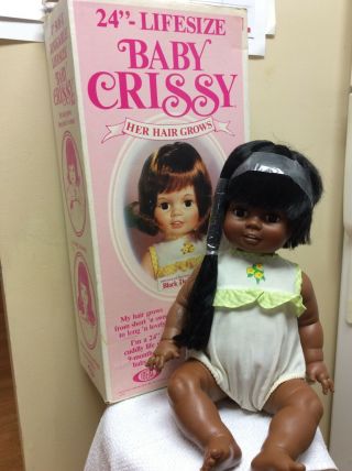 Vintage Ideal Baby Crissy Black Doll 24”