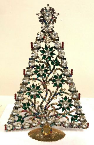 Stunning Rhinestone Christmas - Tree - Stand Up Size Xxl Husar.  D - K - 471