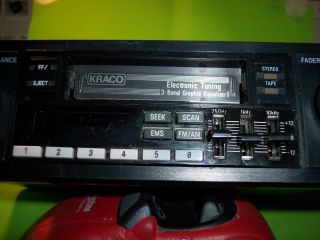 Vintage Kraco AM/FM CASSETTE STEREO,  GRAPHIC,  EQUALIZER,  PRESET BUTTONS DIGITAL 2