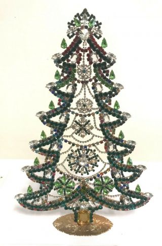 Stunning Rhinestone Christmas - Tree - Stand Up Size Xxl Husar.  D - K - 459