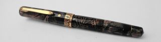 Vintage Wahl Eversharp Brown/gold Doric Fountain Pen 4 5/8 " With 14k Gold Nib
