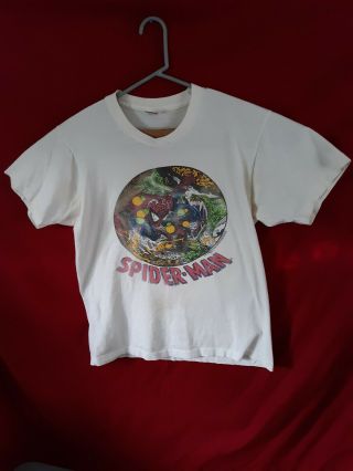 Vintage Marvel Comic Images Rare Spider - Man T - Shirt Size L Tee Rare 1990