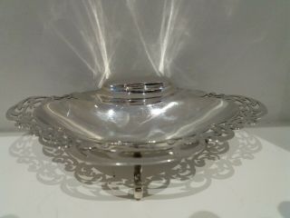 Antique Solid Silver Butter Dish 1902