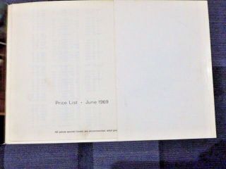 OMEGA RARE VINTAGE COLOUR BROCHURE UK MARKET PRINTED CIRCA1969 & JUNE PRICE LIST 6