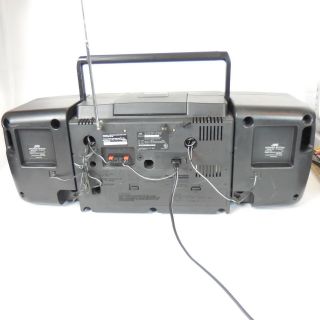 Vintage BoomBox JVC PC - X105 Dual Cassette CD Tuner w/ Multi Bass Horn 8