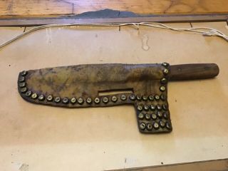 Vintage Native American Late1800s Tacked Rawhide Knife Sheath /trade Knife Estat