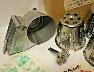 Vintage Hobart KitchenAid Rotor Slicer Shredder RVS Metal Attachment in Org Box 3