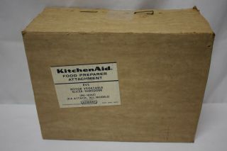 Vintage Hobart KitchenAid Rotor Slicer Shredder RVS Metal Attachment in Org Box 5