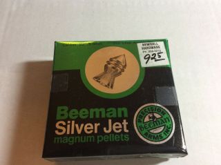 Vintage Nos Beeman Silver Jet Pellets -.  22 Caliber/5.  5mm - 250 Lead Airgun Balls