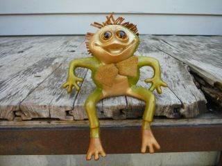 VINTAGE 1966 RUSS BERRIE OILY JIGGLER FROG TOAD AWESOME SIGNED 5