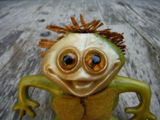 VINTAGE 1966 RUSS BERRIE OILY JIGGLER FROG TOAD AWESOME SIGNED 8