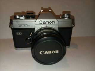 ,  Canon Ftb Ql 35mm Lens Fd 55mm 1:1.  8 Made In Japa Vintage Camera