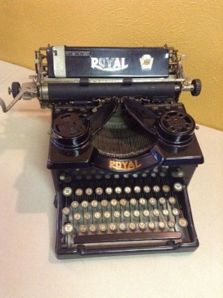 Vintage Antique ROYAL STANDARD Model 10 Typewriter Beveled Glass Sides & Keys 2