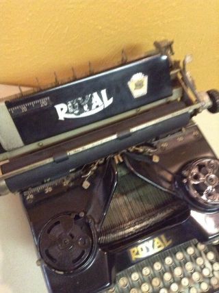 Vintage Antique ROYAL STANDARD Model 10 Typewriter Beveled Glass Sides & Keys 3