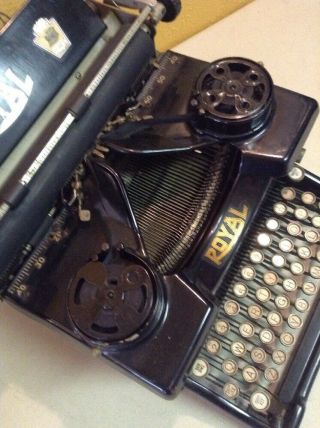 Vintage Antique ROYAL STANDARD Model 10 Typewriter Beveled Glass Sides & Keys 4
