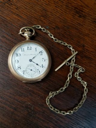1902 Hampden Wm.  Mckinley Pocket Watch Dueber Special Case 16s 17j Running