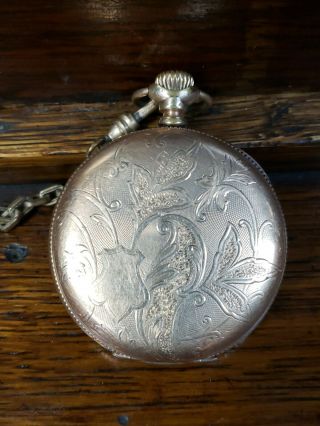 1902 HAMPDEN Wm.  McKinley Pocket Watch Dueber Special Case 16s 17J Running 5