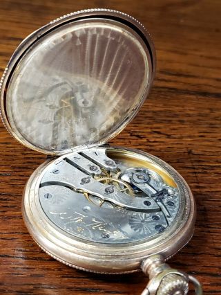 1902 HAMPDEN Wm.  McKinley Pocket Watch Dueber Special Case 16s 17J Running 7