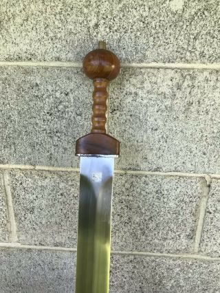 Vintage Windlass Sword With Sheath And Wooden Handle 3