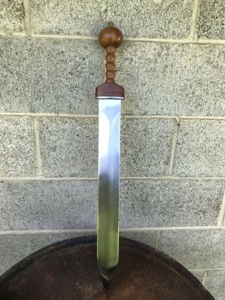 Vintage Windlass Sword With Sheath And Wooden Handle 6