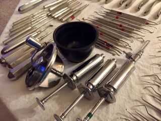 101 Dental Instruments Vintage Extractors,  Elevators,  Explorers and more. 5