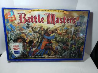 1992 Milton Bradley Battle Masters Board Game Vintage,  Nearly Complete 98