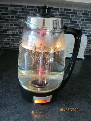 Vtg Proctor Silex 10 Cup Lighted Automatic Percolator Mod 70003 1960 