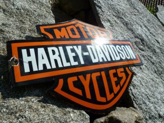 Harley Davidson Porcelain Sign Vintage Motorcycle Advertising 22 Inches Biker