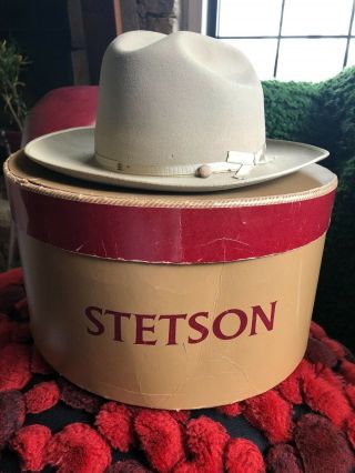 Vintage Royal Stetson Hat 7 1/8 Long Oval Stetson Old Stock Hat Box