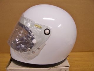 Vintage NOS Shoei S12 S 12 Motorcycle Full Face White Helmet Medium 4