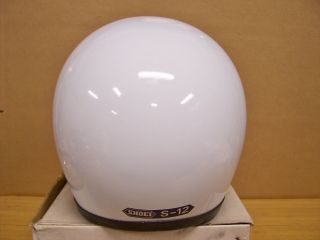 Vintage NOS Shoei S12 S 12 Motorcycle Full Face White Helmet Medium 5