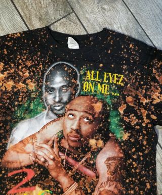 Tupac Shakur 2pac All Eyes On Me T - Shirt Hip Hop/rap - Acid Wash Rare Vintage